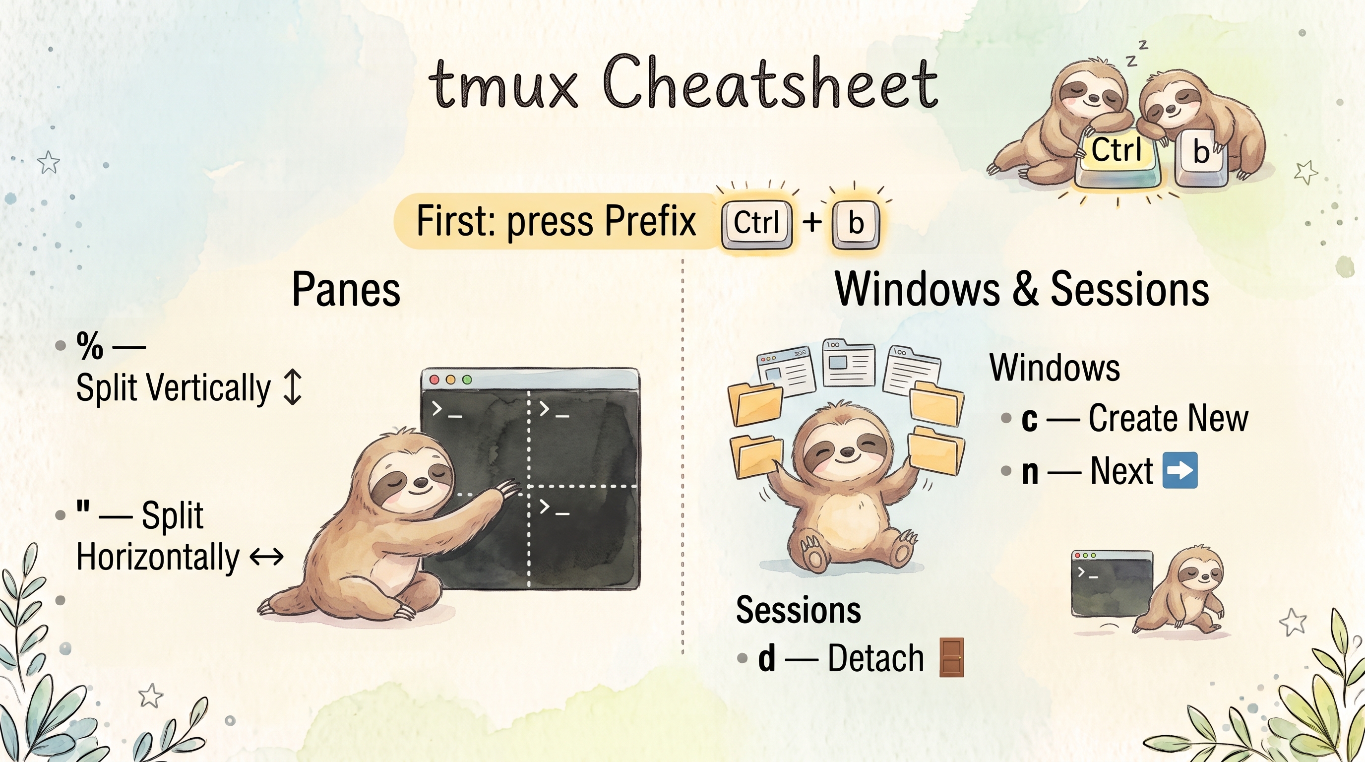 tmux Cheatsheet