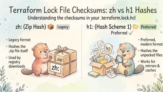 Terraform Lock File Checksums: zh and h1 Hashes