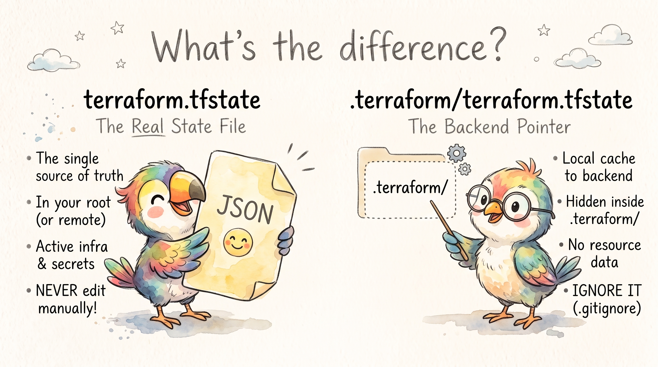 terraform.tfstate vs .terraform/terraform.tfstate